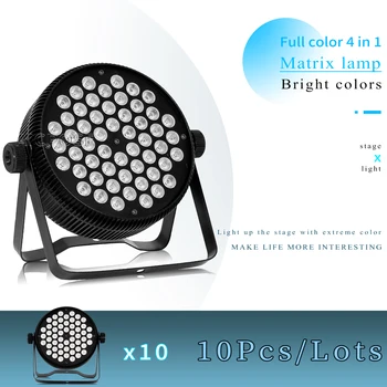 10 kom./Lot 54x3 W RGB Par Žarulja DMX Upravljanje Aluminijskim Scenskih Svjetiljkama DJ Disko Lampa Za Zurke, Svadba Aktivnosti Za Pranje Zidova
