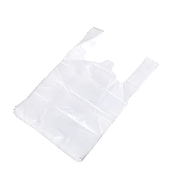 100 kom. bijela hrane plastičnu vrećicu s ručkom za pakiranje hrane za supermarketa (20*30)