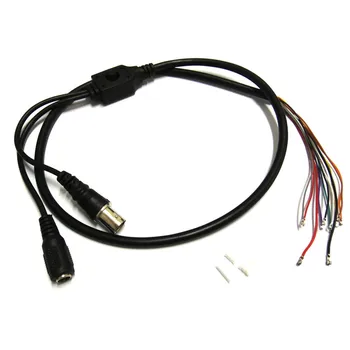2 komada 80 cm BNC Video DC12V Snaga OSD Upravljanje kika dostupne Kabel Analogni Modul Kamere za Nadzor Naknada Gumb Izbornik krajem kabel, crna, bijela