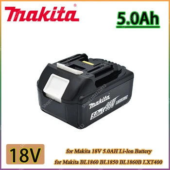 2023 baterija baterija baterija baterija Baterija električni alat Makita 18V 5.0 Ah sa Led Litij-ionske Zamjene LXT BL1860B BL1860 BL1850