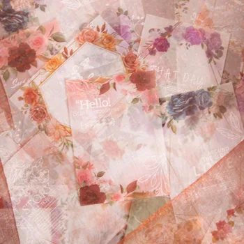 40 ambalaže u rasutom stanju mogu biti pisane Bilješke s porukama Materijal papir cvijet biljka rosa von granica Šareni kolaž 110 *172 mm