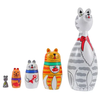 5 kom. igračka-garden ring sa životinjama, crtani lutke, Halloween, ruski stabla, dječja drva obrt