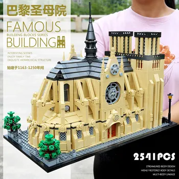 5210 Arhitektura Ulična zgrada QL0964 Katedrala Notre Dame Model Građevinski blokovi i Cigle dječji božićni pokloni