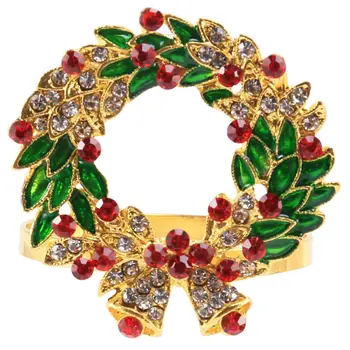 8 Prstenova za salvete, vijenac, držač salveta prstenova, na Božić, Dan zahvalnosti, svadbi, dekoracija stola za blagdanske zabave