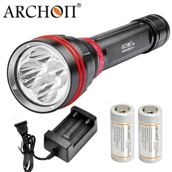 ARCHON DY02 svjetiljka za ronjenje 4000 lumena 6500 K 4 * CREE XP-L led svjetiljka na baterije 26650 i punjača