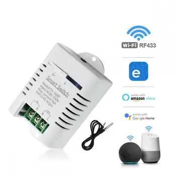 CORUI eWeLink Smart TH16 Switch WIFI 16A Prekidač za kontrolu temperature i vlage, u skladu s Alexa Google Home