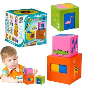 Crtani razvojne igračke za logičko razmišljanje, kocka, edukativne пространственному фокусу igračka slagalica igra na ploči za djecu iznad 2 godine ranog odgoja i obrazovanja