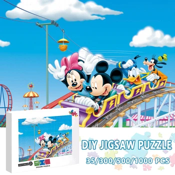Edukativne igračke iz anime Disney, zagonetke, Mickey Mouse i Donald Duck, 35/300/500/1000 komada, puzzle za odrasle igračke