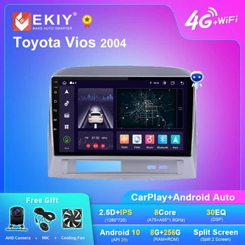 EKIY X7 Android 10,0 Auto Radio Za Toyota Vios 2004 Stereo Media Player Stereo GPS DSP Carplay Bez 2din Glavnog Uređaja DVD