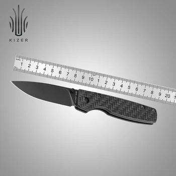 Ekskluzivni sklopivi džepni nož Kizer Mojave V4605M1, originalni XL, ručka je od karbonskih vlakana, čelična oštrica 154 cm, taktički nož