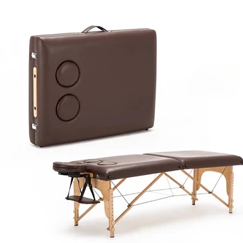Estetski Masažni Stol Drveni Spa Salon za Uljepšavanje Pro Sklopivi Krevet Nosila Masažu Cijelog tijela Kozmetički Namještaj MQ50MB
