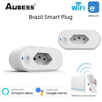 eWeLink WiFi Smart Plug usklađivanje Funkcija scene 16A brazilski utičnica s monitora napajanja putem Alexa Google Home Alice