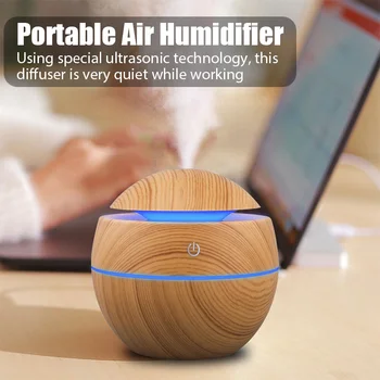 Home ovlaživač zraka od drveta, aromatičan difuzor USB Ultrazvučnom sprej hladne magle, difuzor miris eteričnog ulja