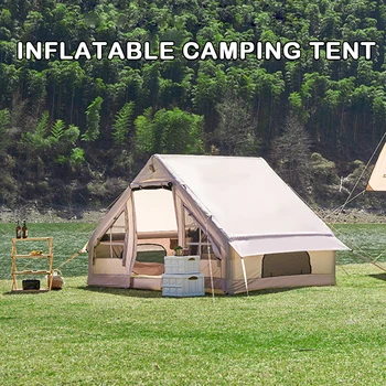 Inflatable šator na krovu, vodootporan inflatable šator, velika ulica luksuzan šator za kampiranje, 5-8 osoba, radiouredaj obiteljski šator za zabave