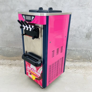 Jeftin prodaja strojeva za izradu mekog sladoleda Poslovni stroj za proizvodnju sladoleda s 3 ukusima inox, Vertikalni
