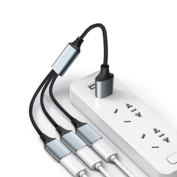 Kabel-USB adapter/Type C za muškarce i 3 USB za žene, USB razdjelnik, konverter kabel, nekoliko koncentratora za prijenosno računalo, tablet, DXAC