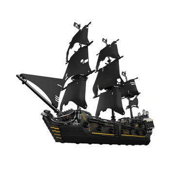 Kreativne ideje 13111 Crni biseri MOC Gusarski brod 2868 kom. gradivni blokovi Model jedrilica Skup cigle setove igračaka Dar za djecu