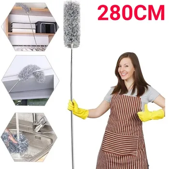Krpe od mikrovlakana, 2,8 m, uvlačenje krpe, četke za čišćenje, teleskopski stropna svjetiljka, krpe za brisanje prašine, alata za čišćenje kuće