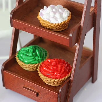 Kuća lutaka u minijaturi 1:12, košarica za češnjaka s čile, kuhinjski model dekor, igračke, pribor za lutkarske kuće
