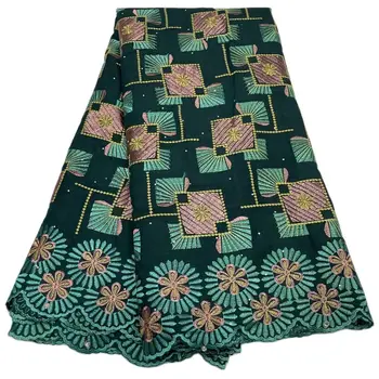 Kvalitetan švicarski вуалевая cvjetne čipke tkanina Pamuk afričke držači tkanine za ženske haljine 5 metara