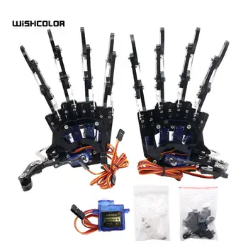 Mehanički spona-клешня Wishcolor s pet prstiju desne i lijeve ruke s elektrotermičkim pogonima izvršnih uređaja za robot sastavljen svojim rukama
