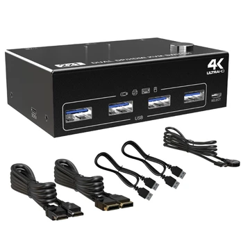 Metalne sučelja USB3.0 visoke razlučivosti KVM Switcher 202DH3, bešavne, tipkovnica, miš, ima visoke performanse