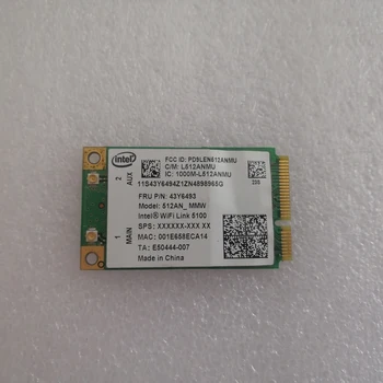 Mrežna kartica 43Y6493 Za Lenovo T400 G450L G430A Y450 Y430 Intel WiFi Link 5100 512AN-MMW 300 Mb/s Mini PCI-E 2,4 G i 5G 802.11 abgn
