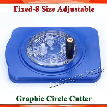 Multi-8 veličina Podesiva cijele rotirajući krug za rezanje grafički papir sa oštrim nožem, штамповочная glačanje, proizvođač gumba