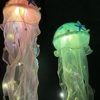 Nadvoji lampa u obliku meduze svojim rukama Noćni atmosferske lampa Plastičnih bilo koji otvoreni položaj ukras Mala noćna svjetiljka za uređenje kućne zabave
