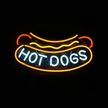 Neon Light Reklama za Hot-Dog Na Red Ručni Rad Od Prave Staklene Cijevi Shop za Fast Food Restoran Reklamira Zidni Dekor Prikaz Svjetiljka 17 
