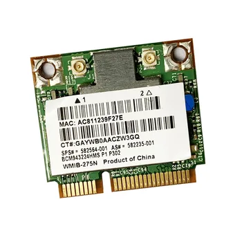 Nova mrežna kartica wlan Za Broadcom BCM943224HMS Bcm4322 Half Mini PCI-E Bežične wlan kartice SPS 582564-001 518434-001 Dobro Testiran