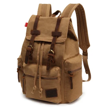 Novi 17-inčni muški ruksak, starinski platna ruksak, školska torba, gospodo putne torbe velikog kapaciteta, torba za laptop, torba za putovanje