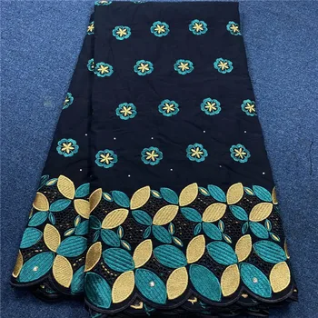 Novi afrički pamuk cvjetne čipke tkanina Dubai 2023, kvalitetan švicarski вуалевое čipka iz Švicarske s perlicama za vjenčanice 1687