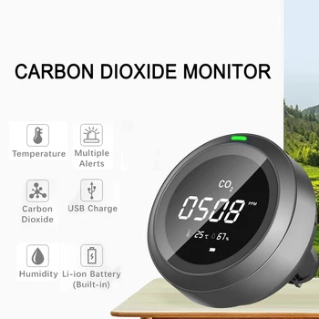 Novi mjerač kvalitete zraka 3в1, detektor CO2 tester temperature i vlažnosti, prijenosni detektor ugljičnog dioksida za spavaće sobe