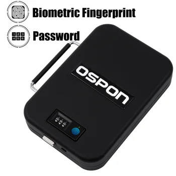 OS300FCH Zgodan Mini Prijenosni Biometrijska Lozinku vašeg otiska prsta 2-u-1 Pištolj Sef Za Kućni Ured Pištolj Gotovinu Ključeve Sef Za Pohranu