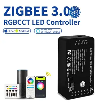 Poništavanje Zigbee 3.0 inteligentni kontroler led trake RGBCCT Radi s aplikacijom Tuya SmartThings Alexa RF daljinski upravljač