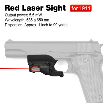 PPT pribor za taktičku airguns, страйкбольный laserski ciljnik, crveni laserski pokazivač za pištolj 1911 godine za lov GZ20-0022