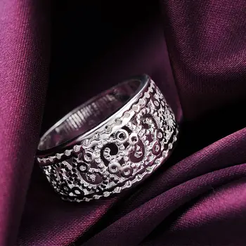 Prsten s privjescima u retro stilu od 925 sterling srebra za žene, dar za svadbene zurke, veleprodajna cijena, luksuz