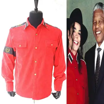 Rijetka odjeća od baršuna MJ Michael Jackson RED CTE, košulja, jakna s нарукавными повязками 1990-ih godina