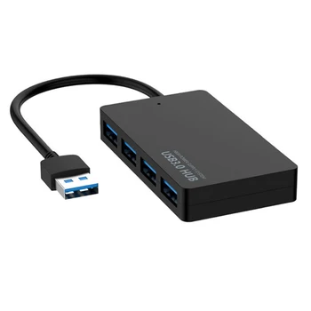 Sa 4 Priključka 3,0 Adapter 5 Gbit/s Razdjelnik Crni Prijenosni USB Hub Mobilni Hard Disk Plug and Play Za Prijenosna RAČUNALA high-Speed Flash Drive