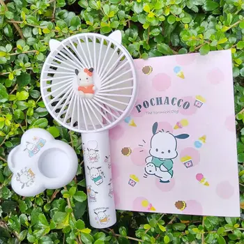 Sanrio Kawaii Hello Kitty Ventilator Crtani film Ljeto Pochacco USB Punjenje Vanjski prijenosni ručno mali ventilator Ručno DIY glupi fan