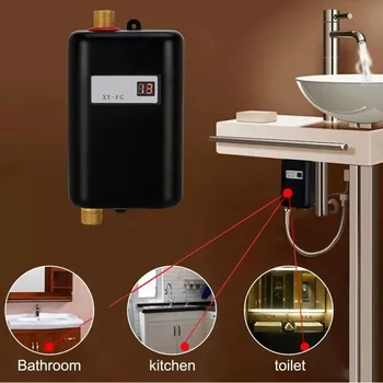 Set pribora za kupaonicu, Mini električni bojler 3800 W 220 v Vanjski kamp karavan Trenutna tuš sustav Kuhinja pribor za kupaonice
