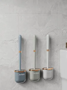 Silikonska četka za wc Trump, stana wc, kupatilo, osnovna rotirajući plastični četka za čišćenje wc-a u skandinavskom stilu, zid dug moderan alat za pletenje