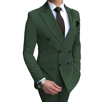 Službeni muško odijelo, 2 komada, двубортный smoking za prom s igle za mladoženja (sportska jakna + hlače)