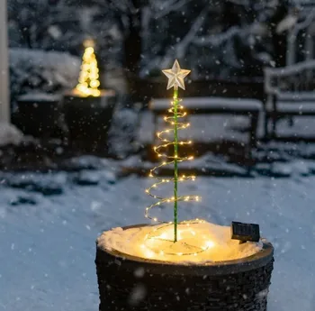 Solarni led svjetla za božićnog drvca, ukrasi za vanjsku vrt, nevjerojatan vijenac, lampa, Božićni party, novogodišnji poklon, svjetla u dvorištu