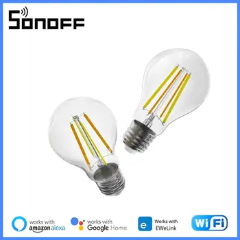 SONOFF WIFI Pametna žarulja 7 W E27 B02F-ST64 B02-F-A60 Led Svjetiljka Štedi Žarulje Snage Glasovno Upravljanje putem aplikacije Google Home Alexa eWeLink