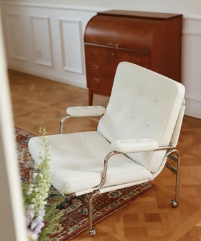 Stolica za kauč od bijelog bičevati, moderna jednostavno jednokrevetnu передвижное stolica za odmor