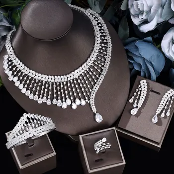 Stonefans Šuplje ogrlice sa štrasom, postavlja vjenčanje dekoracije, ženski luksuzni pribor, kristalna vjenčanje skup nakit, modne revije, dar