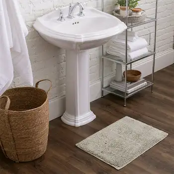 Super mekana, elegantan i izdržljiv srebrna pamuk tepih za kadu - udoban плюшевое uz vašu kupaonicu veličine 3' 3 'x 3' 9