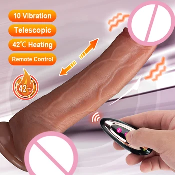 Teleskopski vibrator G Spot, rotirajući realan dildo, ženski seks-igračke, нагревающаяся gubitnik, penis, daljinsko upravljanje, dildo za žene 18
